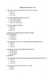 English worksheet: Phrasal Verbs Abcd Quiz