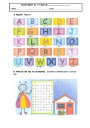 English Worksheet: ABCs maze