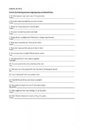 English Worksheet: Unless