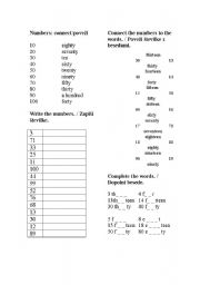 English worksheet: numbers