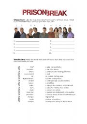 English Worksheet: Prison Break Season 03 Episode 01