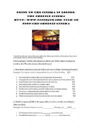 English Worksheet: The Phoenix Cinema in London