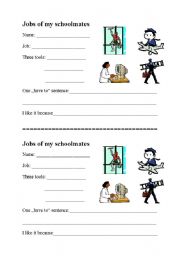 English Worksheet: A project about a future job - PART 2