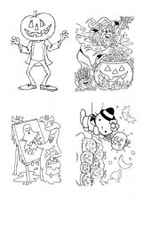 English Worksheet: halloween pics