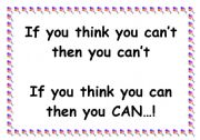 English Worksheet: YOU CAN DO IT