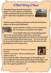 English Worksheet: A brief history of Rome