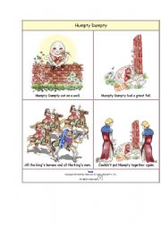 English Worksheet: Humpty Dumpty story 1 sheet