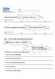 English worksheet: worksheet on practicing How questions
