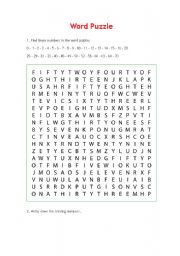 English Worksheet: Word Puzzle