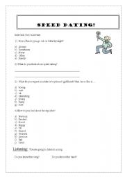 English Worksheet: Speed dating!