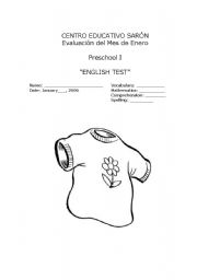 English Worksheet: Kindergarten test