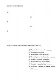 English worksheet: household objects