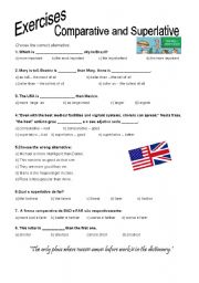 English Worksheet: comparative superlative exercises