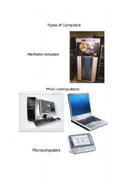 English worksheet: Types of Computers 