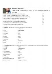 English Worksheet: supesize me pre activities