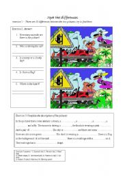 English Worksheet: spot the difference