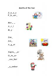 English Worksheet: Months of the year