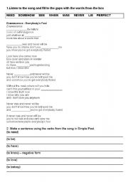 English Worksheet: simple past - activity