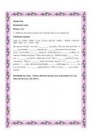 English Worksheet: Test simple past