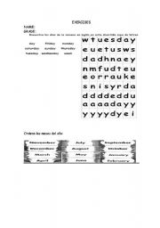 English worksheet: Days and months