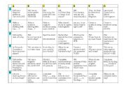 English Worksheet: group game