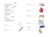 English Worksheet: Test for children