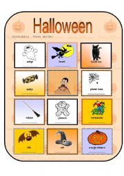 English Worksheet: Halloween - Scrambled Words
