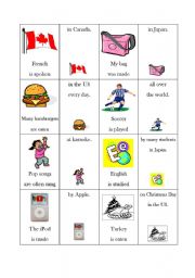 English Worksheet: Passive Concentration Cards 1 of 2