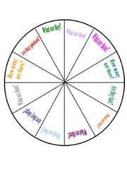 English Worksheet: Spin the Wheel
