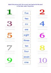 Numbers 1 - 10
