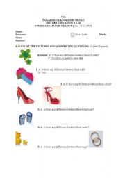 English worksheet: quiz