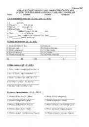 English Worksheet: grammar