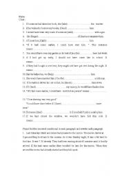 English worksheet: conditional 