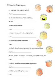 English Worksheet: What feeling is it?