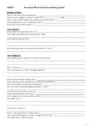 English Worksheet: central heating system