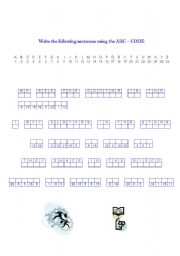 English worksheet: ABC CODE