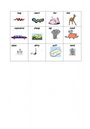 English Worksheet: adjectives opposites