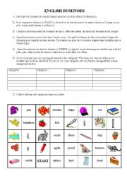 English Worksheet: domino