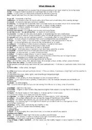 English Worksheet: What things do