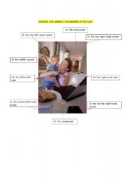 English Worksheet: How to describe a picture