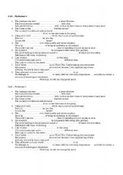 English Worksheet: CAE - gapped sentences