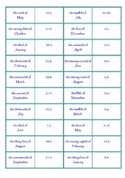 DATES dominoes