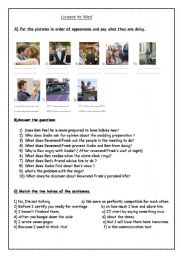 English Worksheet: Licence to Wed
