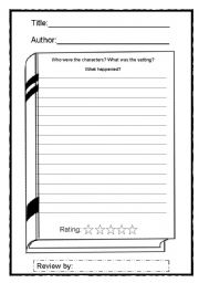 English Worksheet: Book review.