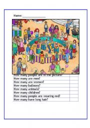 English Worksheet: Lets Count