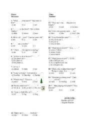 English Worksheet: test