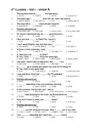 English worksheet: test