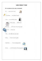 English worksheet: Simple Present Tense Worksheet