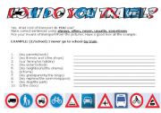 English worksheet: How do you travel?