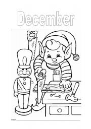 English Worksheet: A picture to start December